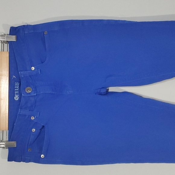 Stylus jeans women's size 8 bright blue skinny ankle cotton blend 2% stretch - Picture 2 of 12